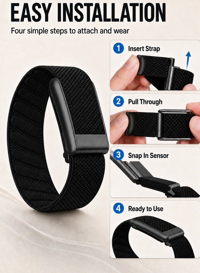 Nylon Wristband Compatible with WHOOP 5.0 / WHOOP MG, Please Choose Standard or MG ECG Version, Breathable Stretchy Sport Band, Soft Waterproof Adjustable Replacement Wrist Strap for Men Women, Fitness Tracker Band for Gym Running Daily Wear - Image 5