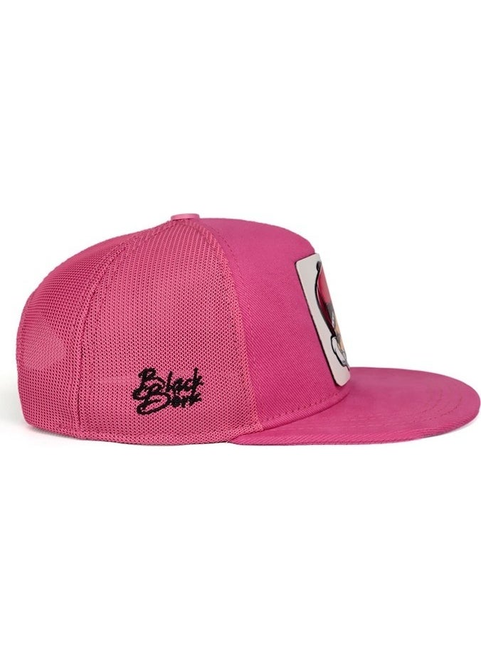 Black Börk V1 Trucker Hip Hop Kids Bear - 2bs Code Logo Unisex Pink Children's Hat  - Image 2