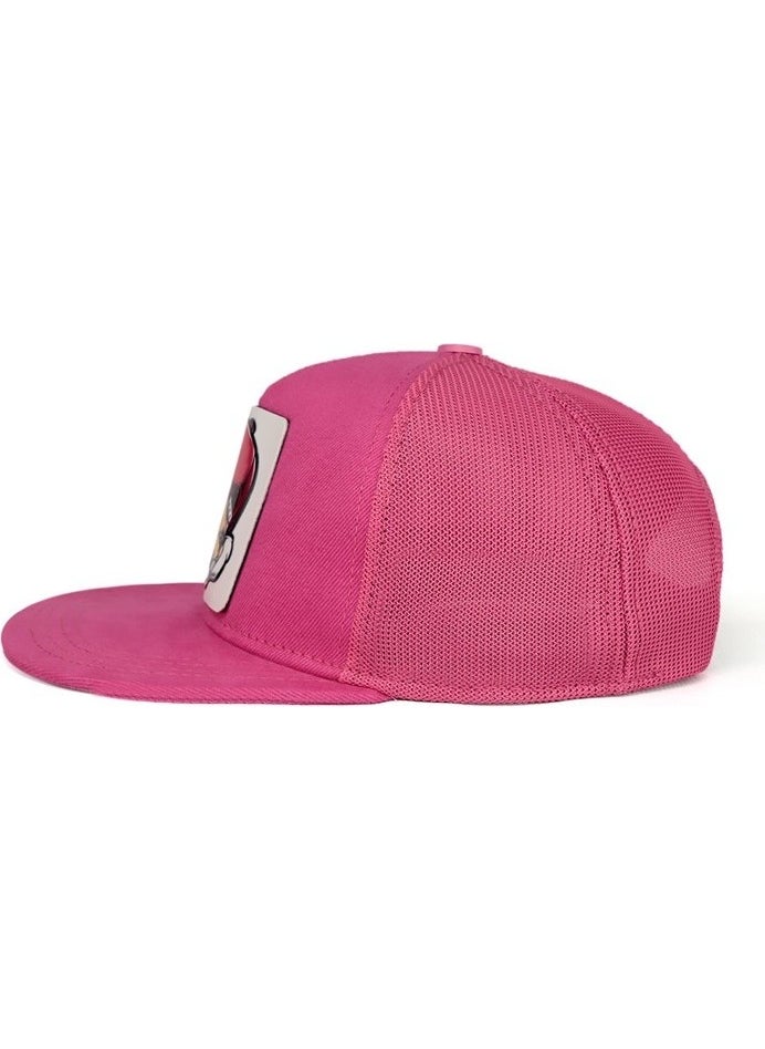 Black Börk V1 Trucker Hip Hop Kids Bear - 2bs Code Logo Unisex Pink Children's Hat  - Image 4