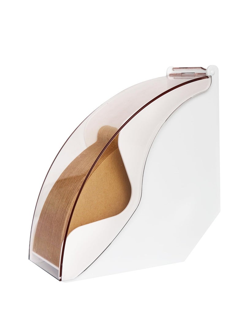Coffee Filter Holder Storage Coffee Filter Paper Dispenser Rack with Dustproof Cover for V60 and Cone Coffee Filters - Image 1