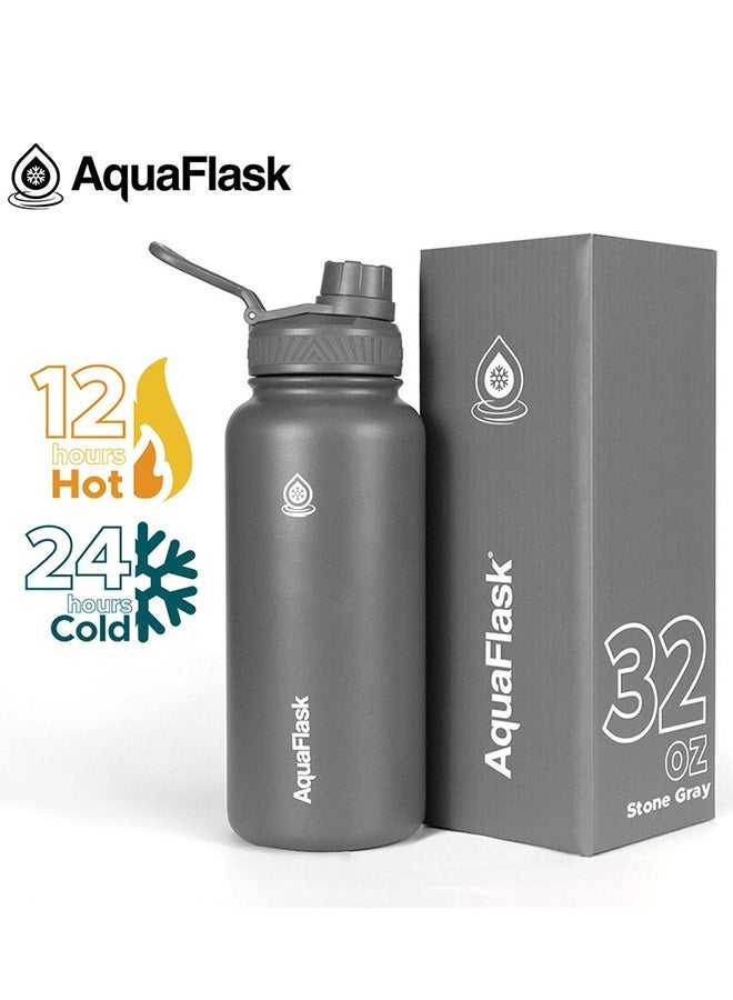 AquaFlask 22oz/32oz Stainless Steel Double-walled Vacuum Insulated Water Bottles for 12-hour hot or 24-hour cold retention BPA-free - Image 1