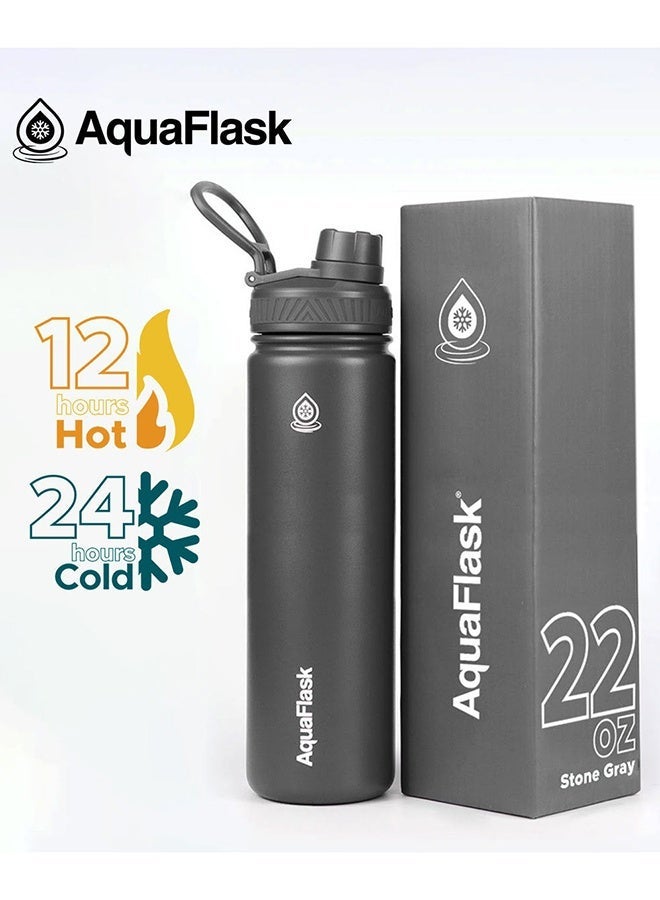 AquaFlask 22oz/32oz Stainless Steel Double-walled Vacuum Insulated Water Bottles for 12-hour hot or 24-hour cold retention BPA-free - Image 2