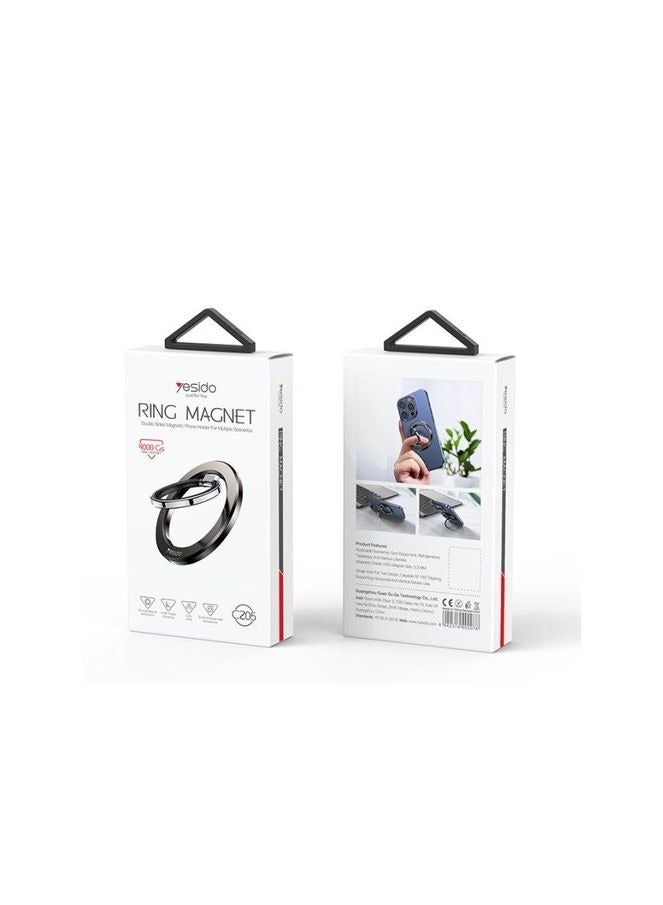 Yesido C205 MagSafe Ring Holder, Magnetic Phone Grip, 360° Rotation, Strong Magnet with Adjustable Kickstand, Compatible for iPhone 16/15/14/13/12 Series, Black - Image 2