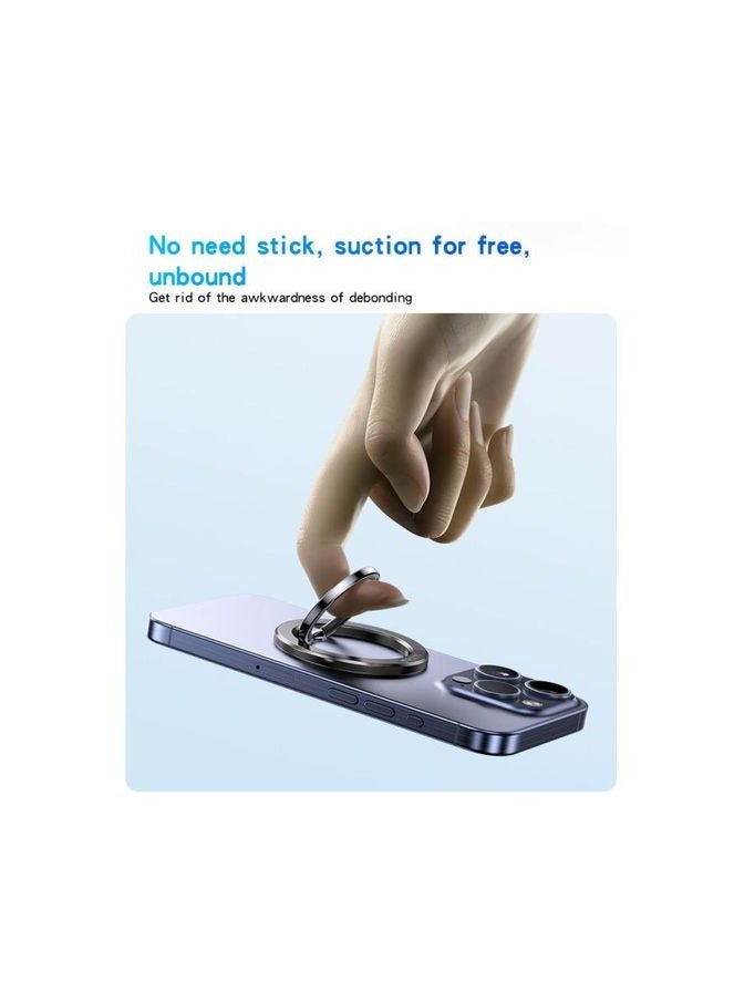 Yesido C205 MagSafe Ring Holder, Magnetic Phone Grip, 360° Rotation, Strong Magnet with Adjustable Kickstand, Compatible for iPhone 16/15/14/13/12 Series, Black - Image 3