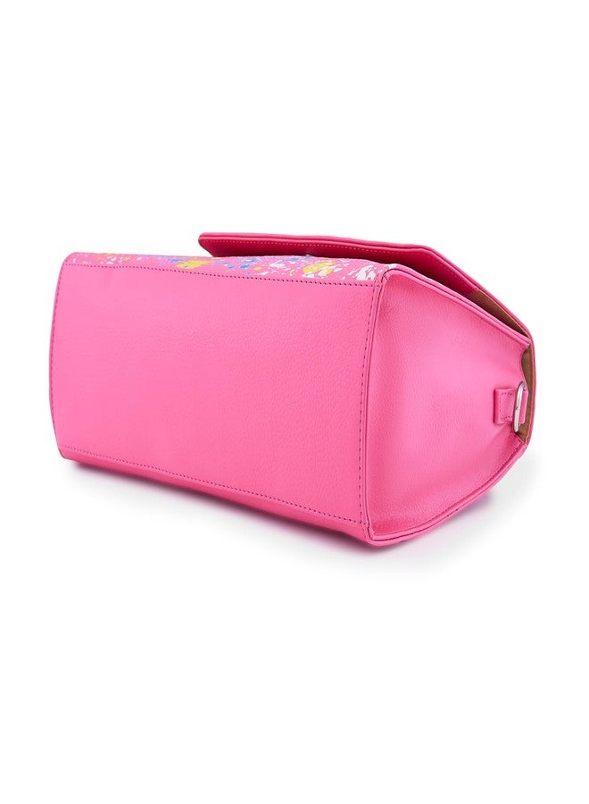 Caprese Splash Satchel for Women (Small, Fuchsia) - Image 5