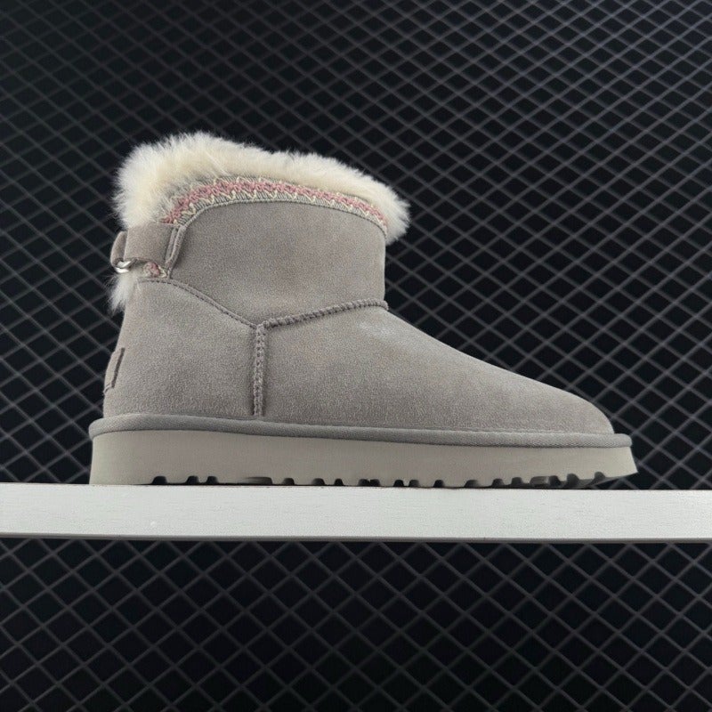 Unisex Winter Snow Boots with Fleece Lining, Thick Platform Sole, Height Increasing, Anti-Slip, Lace-Up Casual Shoes