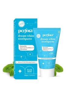 Perfora Teeth Whitening Toothpaste For Stain Removal - 150 G | Fluroide & Sls Free Tooth Paste For Adult & Kids | N-Ha For Teeth Remineralisation & Oral Care | No Artificial Sweetners | Tripe Mint  - Image 1