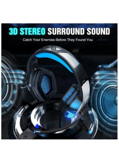 BENGOO Bengoo V-4 Gaming Headset for Xbox One, PS4, PC, Controller, Noise Cancelling Over Ear Headphones with Mic, LED Light Bass Surround Soft Memory Earmuffs for...  - Image 3