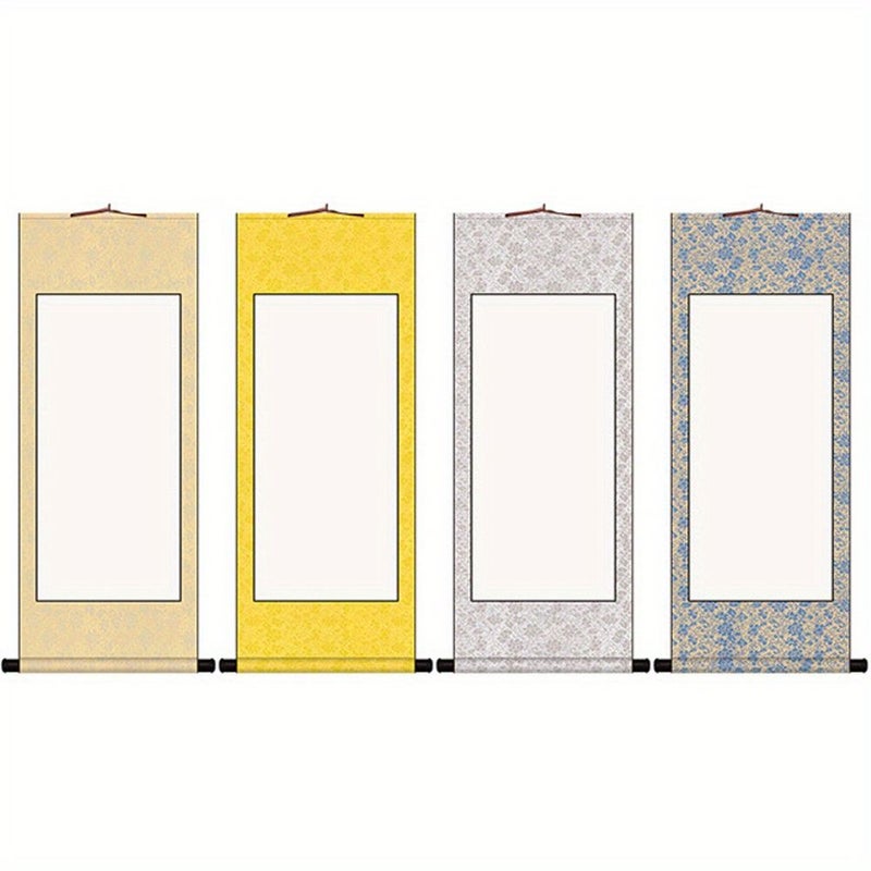 Pack of 4 Blank Xuan Paper Scrolls for Sumi E Painting Calligraphy Decor9vZnSC - Image 1