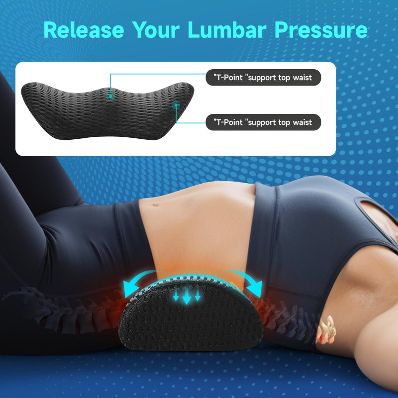 Niceeday Lumbar Support Pillow for Office Chair Car Lumbar Pillow,Memory Foam Back Cushion with Breathable 3D Mesh Lumbar Support Orthopedic Backrest for Lower Back Pain Relief Ergonomic, LowerBackSupportBlack - Image 4