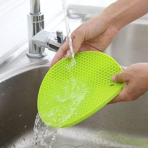 Newvent Premium Grade Silicone Trivets Mat for Hot Pots | Non - Slip Multipurpose Silicone Hot Mats for Kitchen Use (Multicolour) (Pack of 2) - Image 5