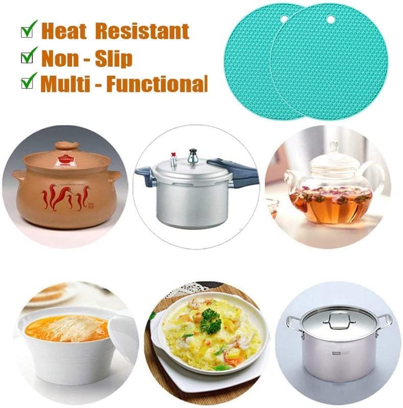Newvent Premium Grade Silicone Trivets Mat for Hot Pots | Non - Slip Multipurpose Silicone Hot Mats for Kitchen Use (Multicolour) (Pack of 2) - Image 4