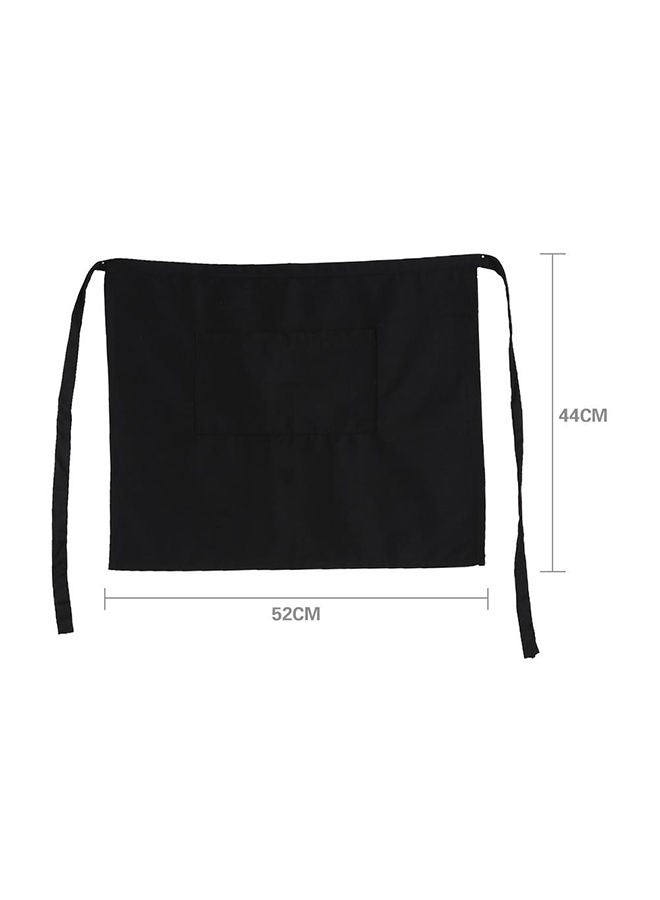 NIBEMINENT Half Waist Short Aprons With Pockets Black 52x44centimeter  - Image 3