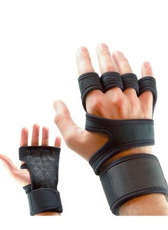 Padded training gloves for weight lifting exercises in the gym with half design to protect the fingers and provide a strong grip for men and women Multicolor