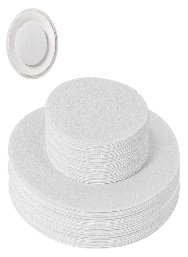 Ohiyoo 100 Pcs Plate Separators Storage, 9.8'' + 5.9'' - 2 Different Size Soft Felt Plate Dividers Round Plate Protectors China Dish Storage Protectors Pads Dish Protectors Storage (White) - Image 1