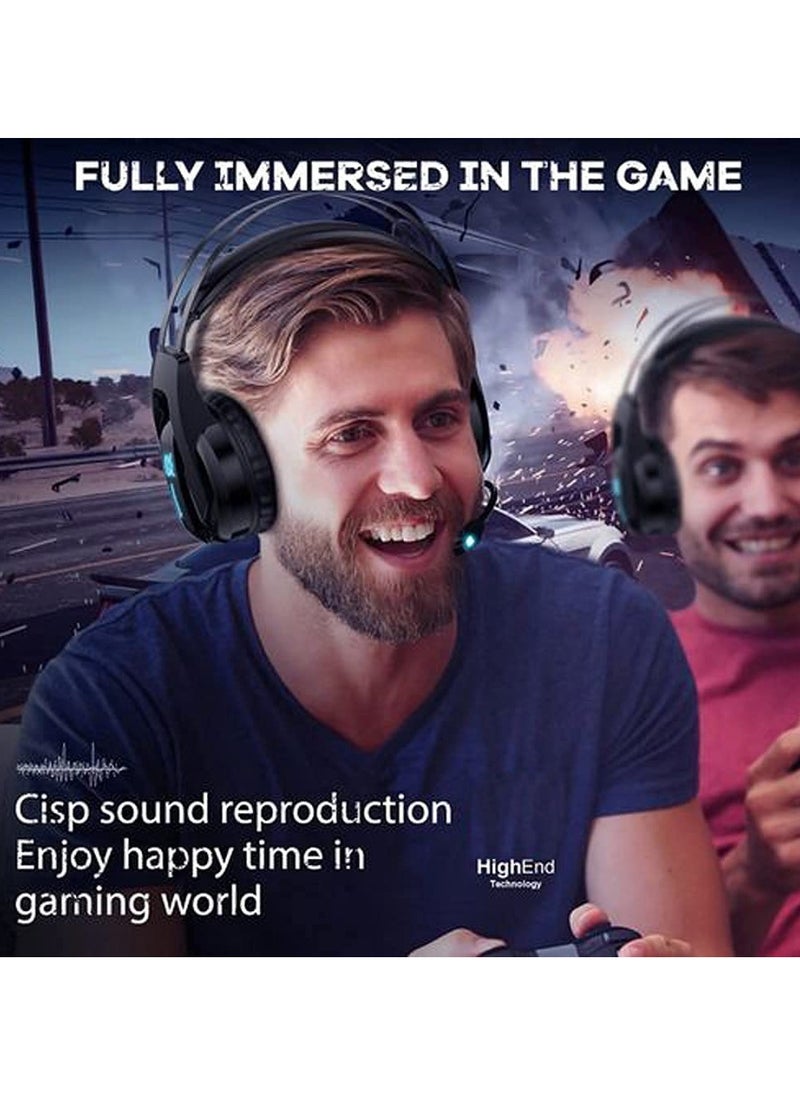 onikuma - K16 rgb LED Gaming Headset Over-Ear With Mic For PS5, PS4, Xbox One, PC, Mac - Image 1