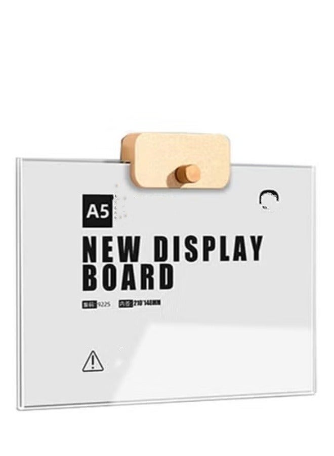 Eckek Eckek  Wall Mount Acrylic Sign Holder with 3M Tape, Photo Menu Flyer Display Frames for Mall, Office, Home, Restaurant  - Image 2