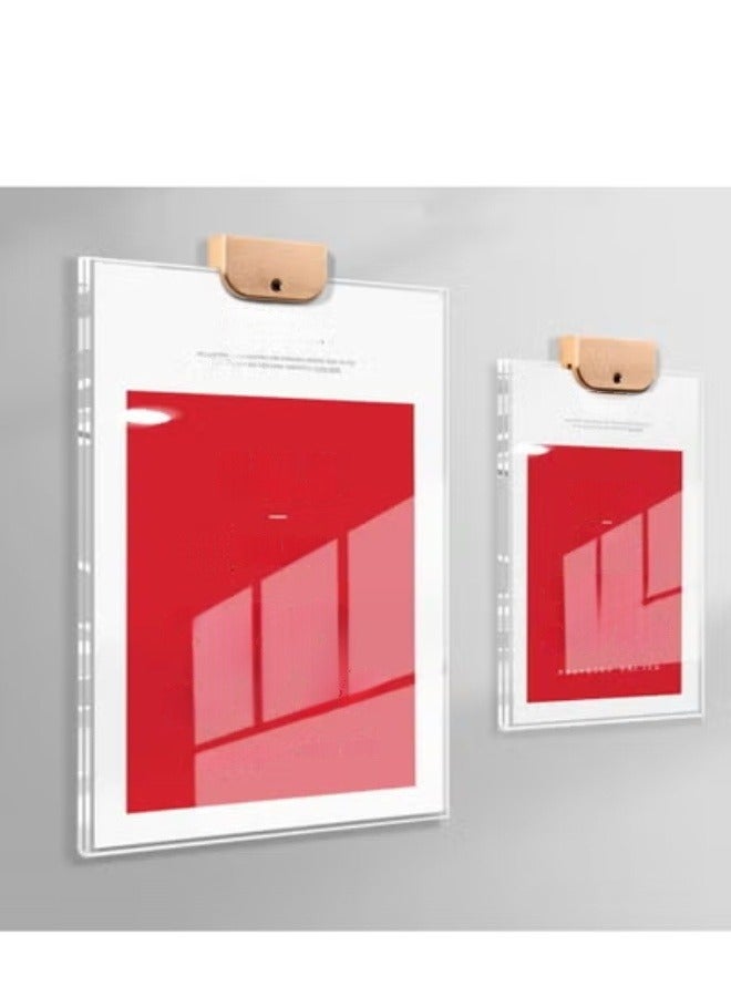 Eckek Eckek  Wall Mount Acrylic Sign Holder with 3M Tape, Photo Menu Flyer Display Frames for Mall, Office, Home, Restaurant  - Image 4