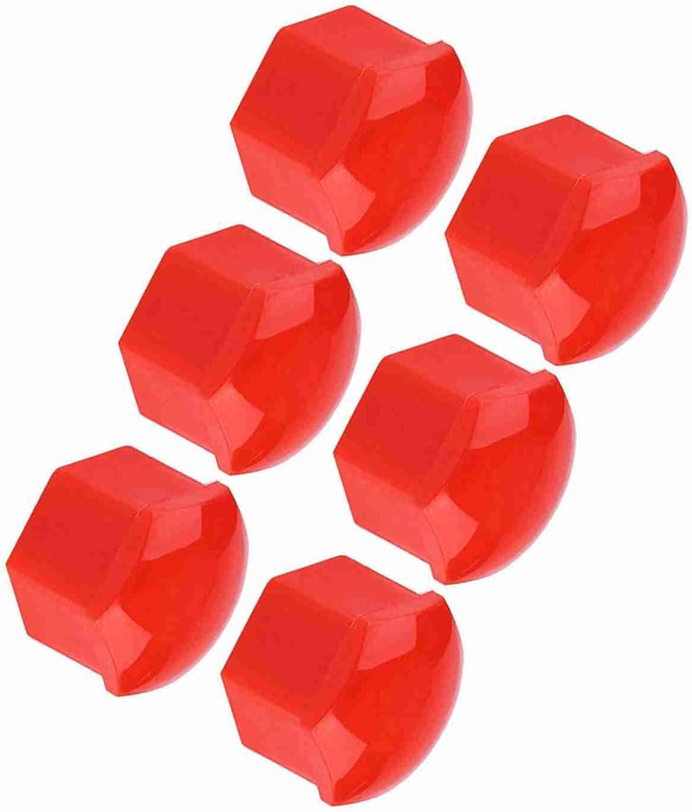 Fdit Banejee 19mm Wheel Alloy Protection Screw Fastener Mail Cube 20 Pcs Red - Image 1