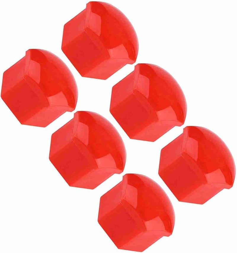 Fdit Banejee 19mm Wheel Alloy Protection Screw Fastener Mail Cube 20 Pcs Red - Image 5