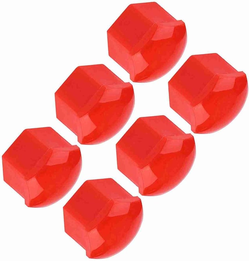 Fdit Banejee 19mm Wheel Alloy Protection Screw Fastener Mail Cube 20 Pcs Red - Image 3