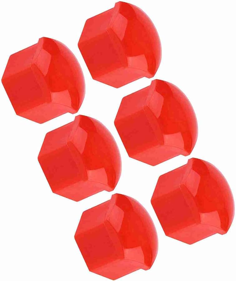 Fdit Banejee 19mm Wheel Alloy Protection Screw Fastener Mail Cube 20 Pcs Red - Image 4