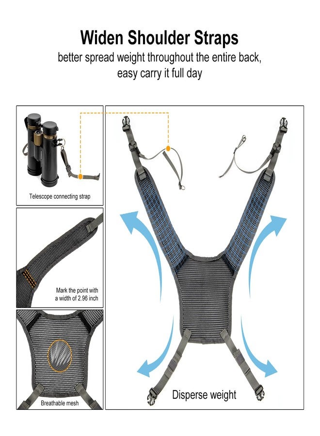 MOXULE Binocular Harness Chest Pack: Bino Case with Magnetic Lid and Rain Cover for Hunting(Green), Green, Modern, Sporty - Image 5