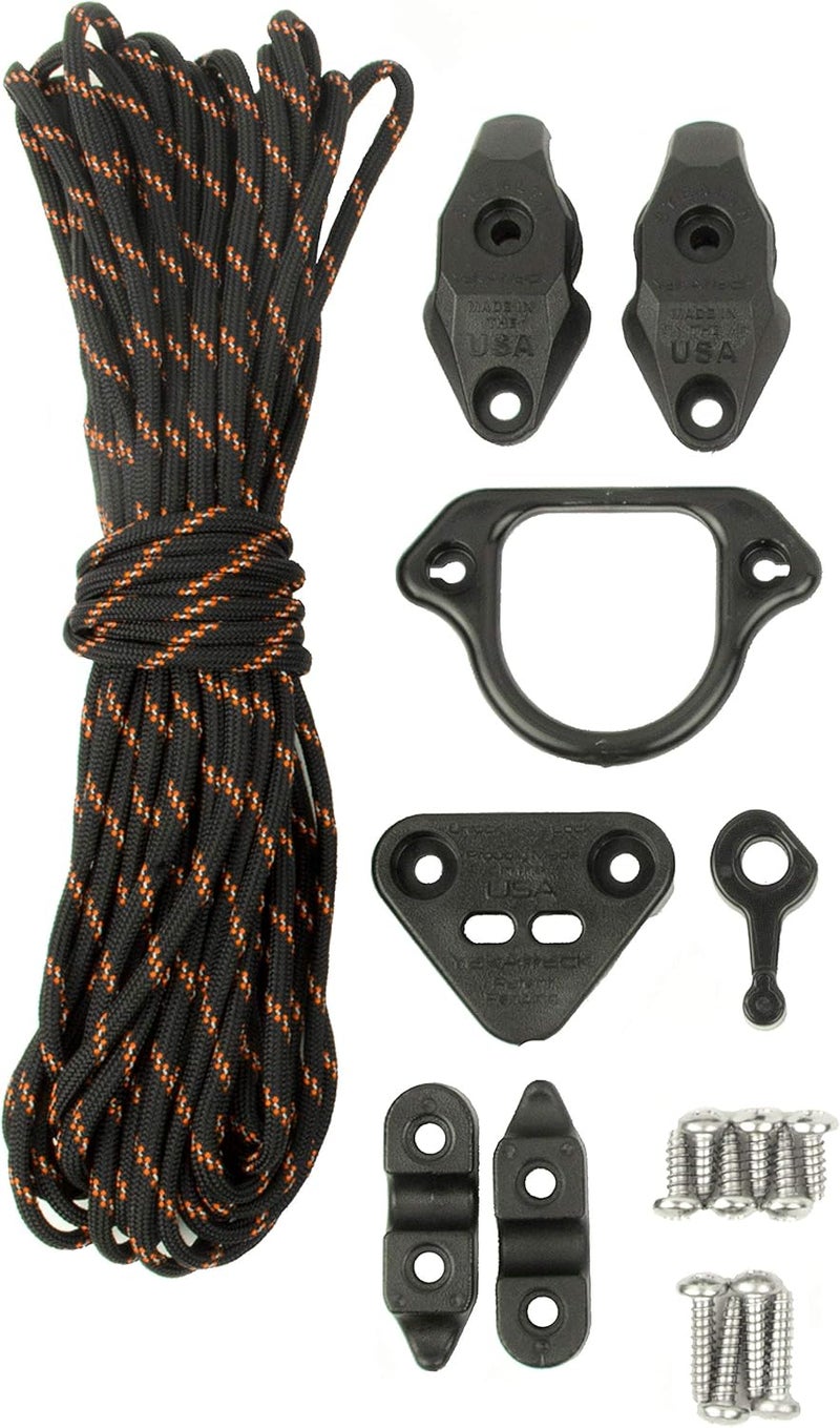 YakAttack LeverLoc Anchor Trolley Kit | Kayak Anchor System with Stealth Pulleys & PadHooks | Includes Reflective 35' Paracord & Mounting Hardware | Easy Install | Made in USA - Image 1