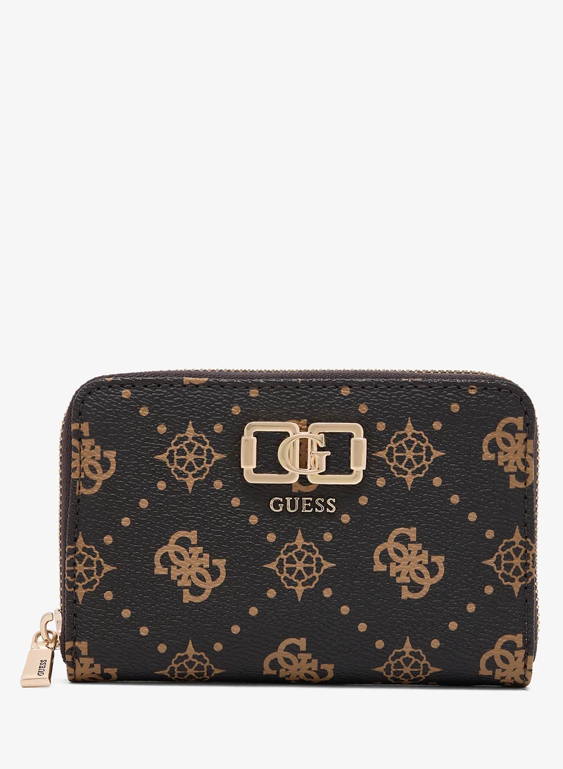Emelie Logo Medium Zip Around Bi-Fold Wallet