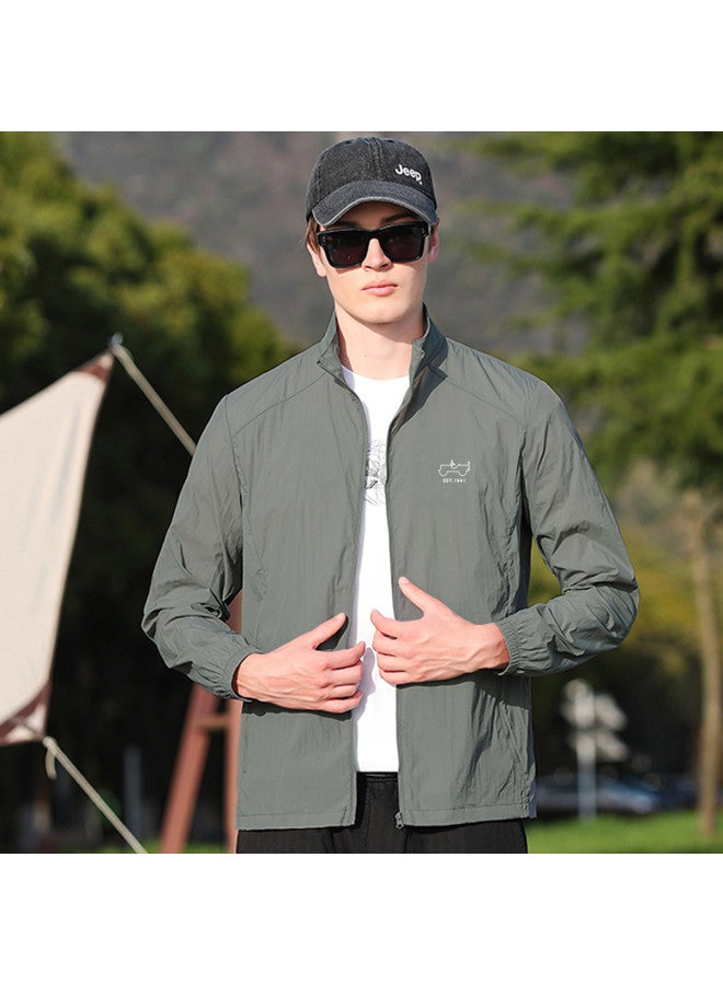 جيب 【قابل للتنفس وسلس】 سترة صيفية عصرية للرجال للحماية من الشمس - طبقة جلدية خفيفة للاستخدام اليومي للرياضات الخارجية - Image 4