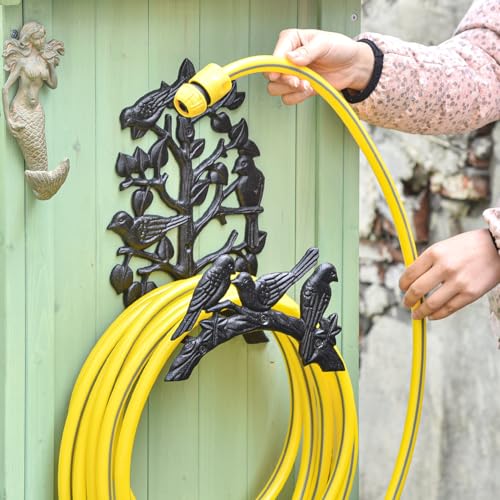 Sungmor Heavy Duty Cast Iron Garden Hose Holder - Wall Mounted Water Hanger - Retro Style Decorative Rack Reel - 50FT 75FT 100FT Bulter Storage - Indoor Outdoor Metal Stand - Image 3