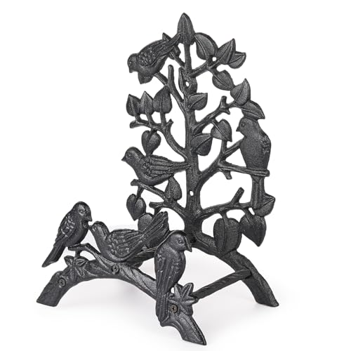 Sungmor Heavy Duty Cast Iron Garden Hose Holder - Wall Mounted Water Hanger - Retro Style Decorative Rack Reel - 50FT 75FT 100FT Bulter Storage - Indoor Outdoor Metal Stand - Image 1