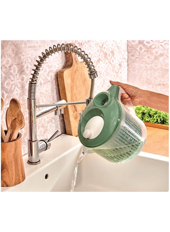 Snips Wash & Dry Salad Spinner 3L with Ergonomic Handle – Made in Italy - Image 4