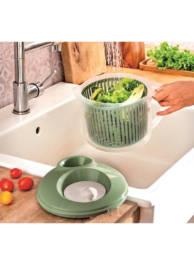 Snips Wash & Dry Salad Spinner 3L with Ergonomic Handle – Made in Italy - Image 3