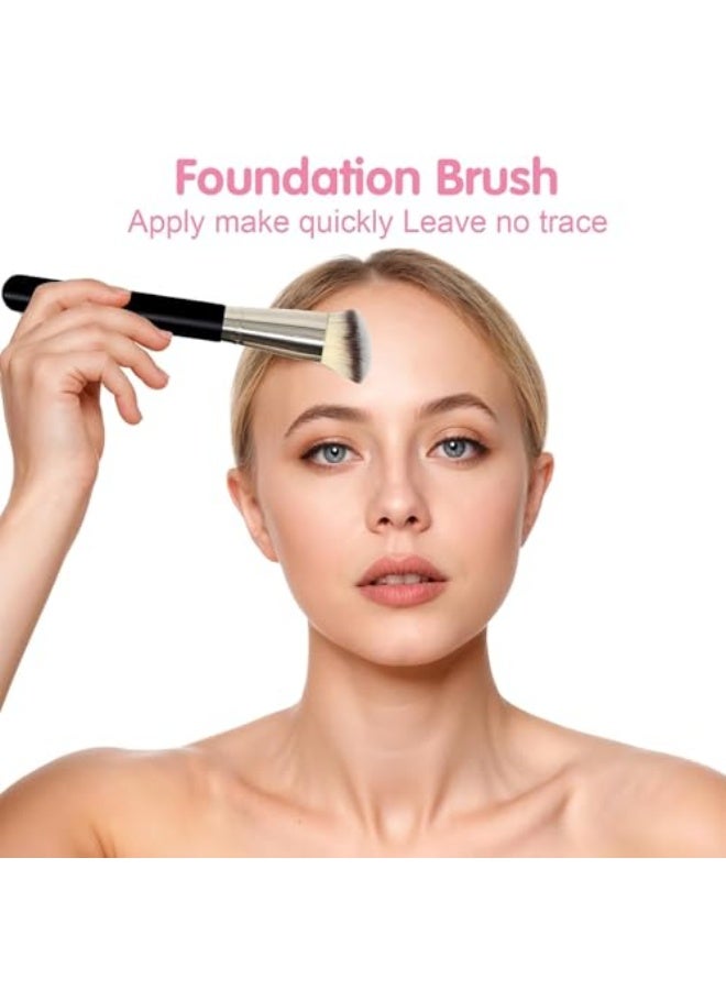 مجموعة فرش مكياج Zbzoalp 3 قطع: فرشاة أساسية مثالية، فرشاة خافي عيوب تحت العين، فرشاة ناعمة احترافية من الفرو. مجموعة فرش مكياج صناعية ناعمة متميزة 170، 270، 370. - Image 4