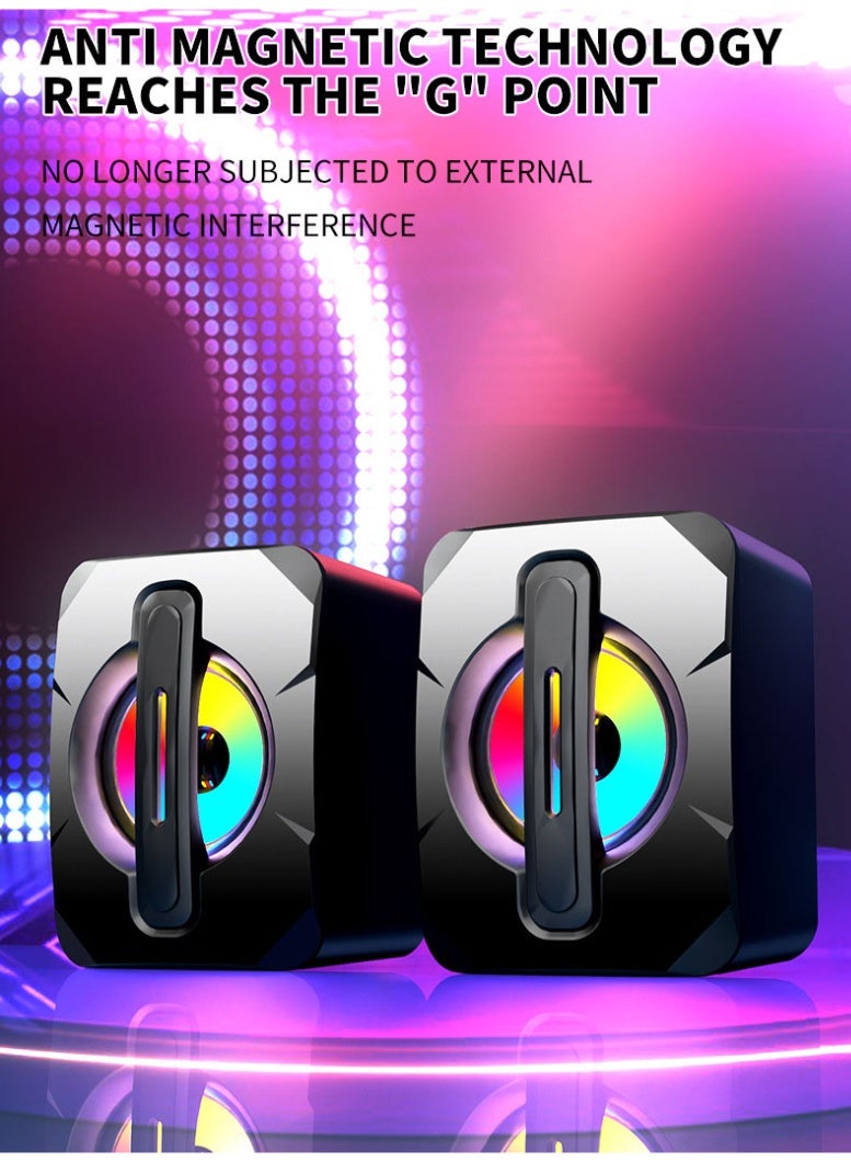 Computer Speakers, 6W PC Powered Speakers USB Speaker Monitor Speakers for Desktop Computer/PC/Laptop Gaming Speaker - Image 4