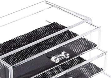 Discoball Acrylic Makeup Organiser 4 Drawers Clear Cosmetic Storage Box Cosmetic Organiser - Image 5