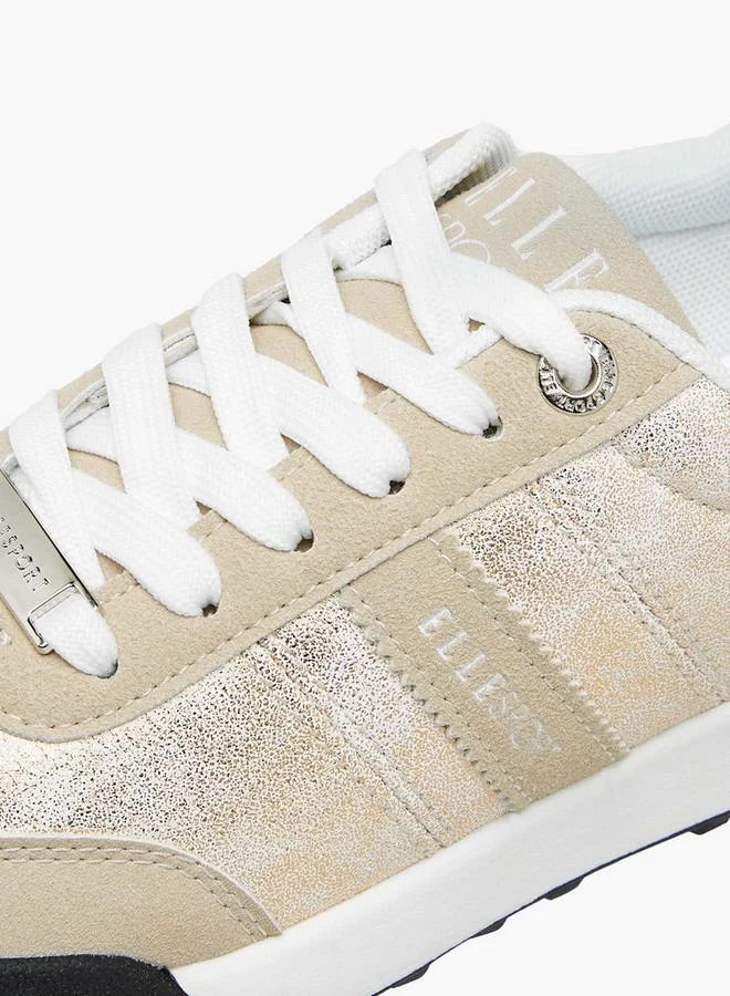 ELLE Women'S Panelled Lace-Up Sneakers