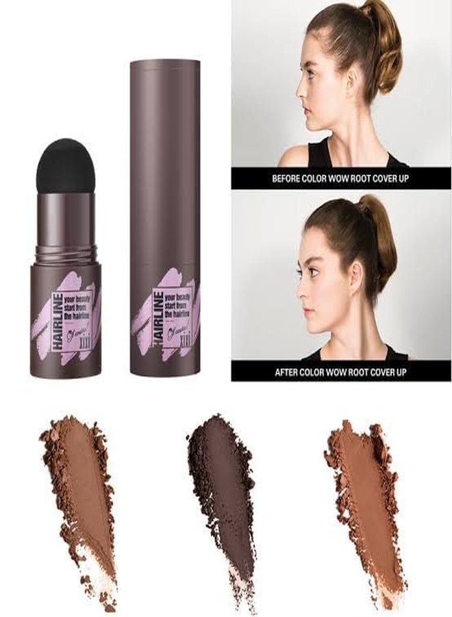 CELLEBII® Natural Shade Hairline Powder, Hair Shading Sponge Pen, Hairline Shadow Powder Stick, Quick Root Touch-Up, Waterproof Hair Root Concealer For Thinning Hair(Black & Brown) - Image 2