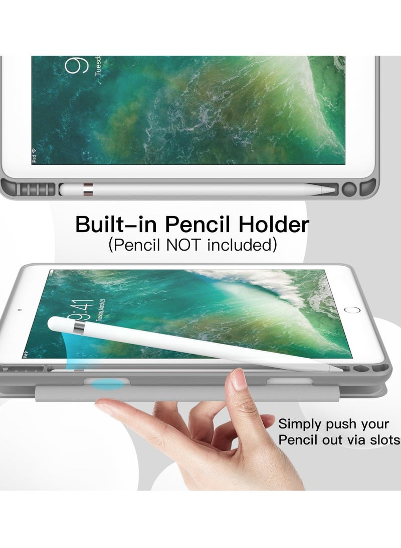 Jetech Case for iPad 9.7 Inch 6th Generation with Pencil Holder Slim Tablet Cover with Soft TPU Back Auto Wake Sleep Silver - Image 5