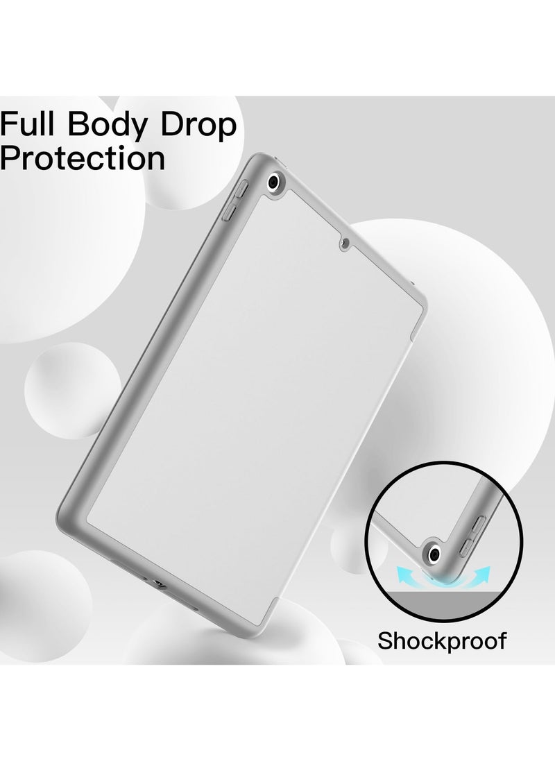 Jetech Case for iPad 9.7 Inch 6th Generation with Pencil Holder Slim Tablet Cover with Soft TPU Back Auto Wake Sleep Silver - Image 4