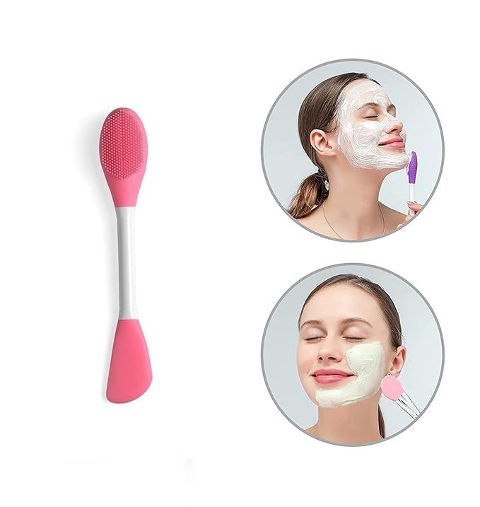 EVNYAN Silicone Body Scrubber For Bath and Face Cleaning Brush Multipurpose, 2 in 1 Facial Cleansing Brush, Soft Silicone Body Shower Scrub Multicolor (Pack of 2) - Image 5