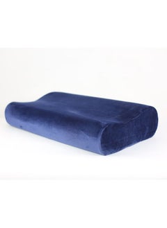 Max Comfort Max Comfort Memory Foam USA Neck Pain Prevention Pillow (60 * 30 * 11, Dark Blue)  - Image 1