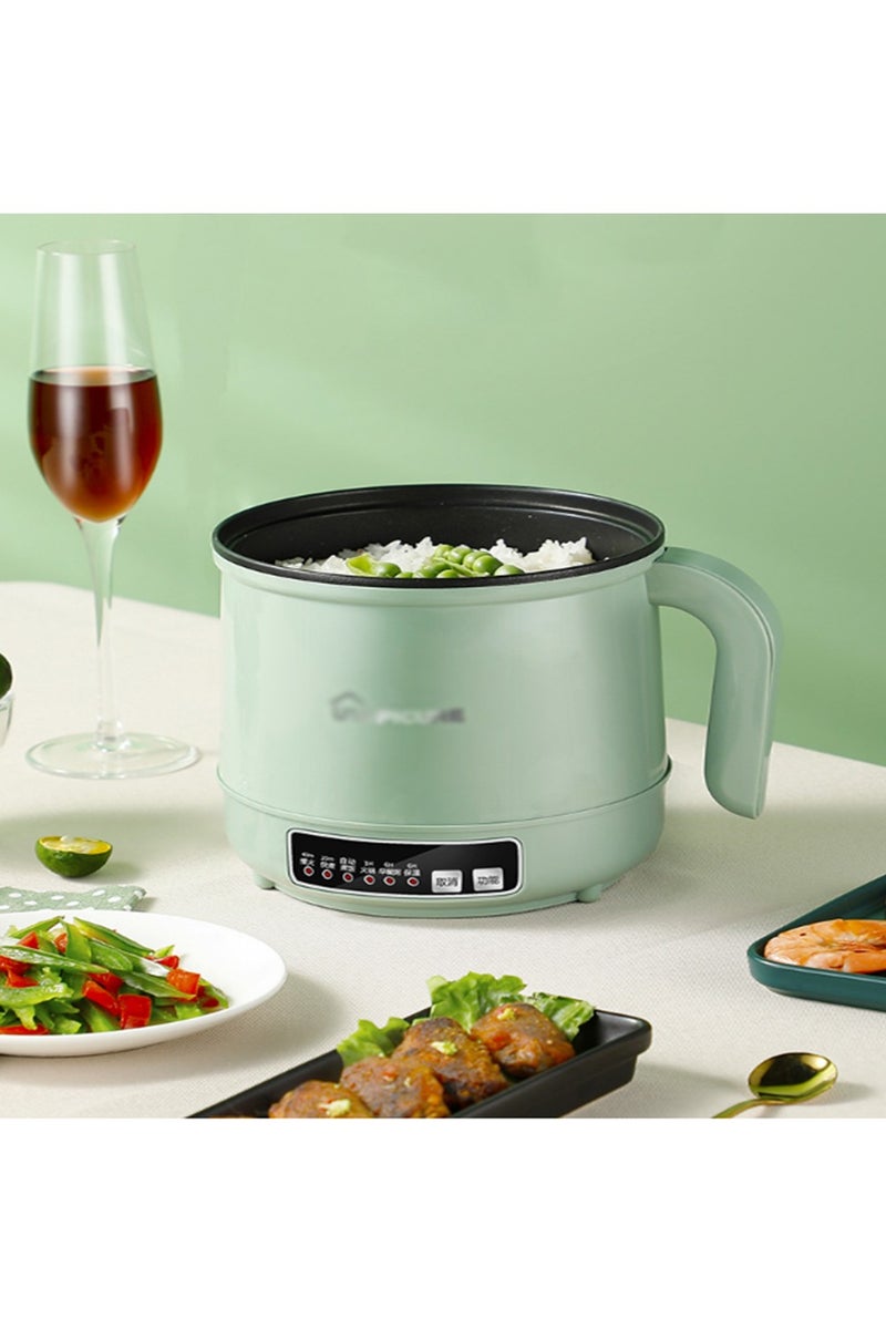 Arabest Electric Pot  with Steamer,Rapid Ramen Cooker,1.8L Mini Portable Self Heating Electric Pot For Cooking Noodles Oatmeal Pasta,Shabu Shabu Hotpot Pot Electric Dorm Lazy Pot,Non-Stick Green - Image 4