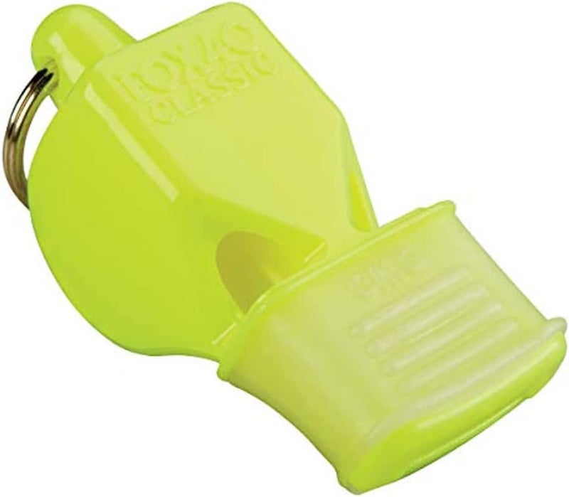 FOX40 Classic CMG Safety Neon Yellow Whistle  BreakAway Safety Whistle Cord Neon Yellow - Image 2