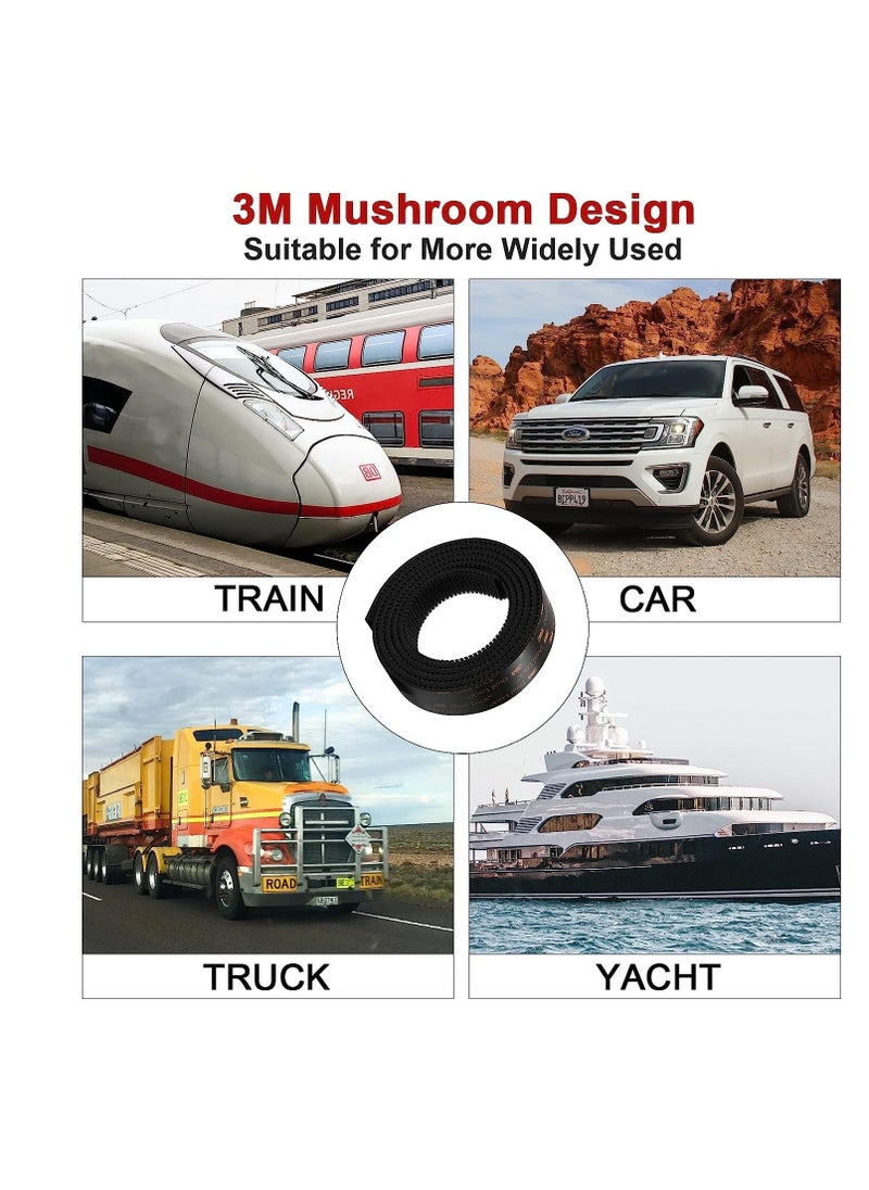 Beauenty 3M Dual Lock Reclosable Fasteners Heavy Duty Hook and Loop with Adhesive Black Fastener for Indoor Outdoor Use Car Home Office Supplies - Image 3