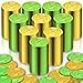 Olutacot 520 Pieces St Patricks Day Coins Plastic Clover Good Luck Coins Green and Gold Shamrock Coins for St Patricks Day Table Decorations Party Supplies - Image 2