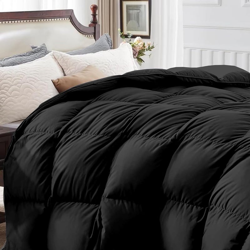 BEDDY FUSION 500 GSM Winter Comforter Double Bed Size 90X100 Premium Collection Heavy Winter Quilted Comforter 500 GSM Microfiber Fill DuvetBlanket Double Bed Black Color - Image 3
