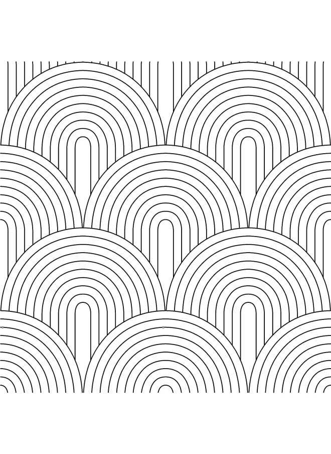 HAOKHOME Haokhome 96033 Peel And Stick Wallpaper Abstract Rainbow Black/White Removable Contactpaper For Home Bathroom Decorations 17.7In X 9.8Ft  - Image 1