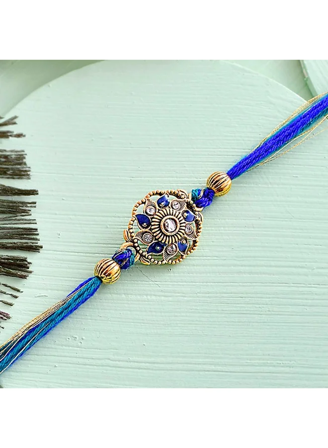 فويلا راخي بخيط مينا أزرق وأخضر